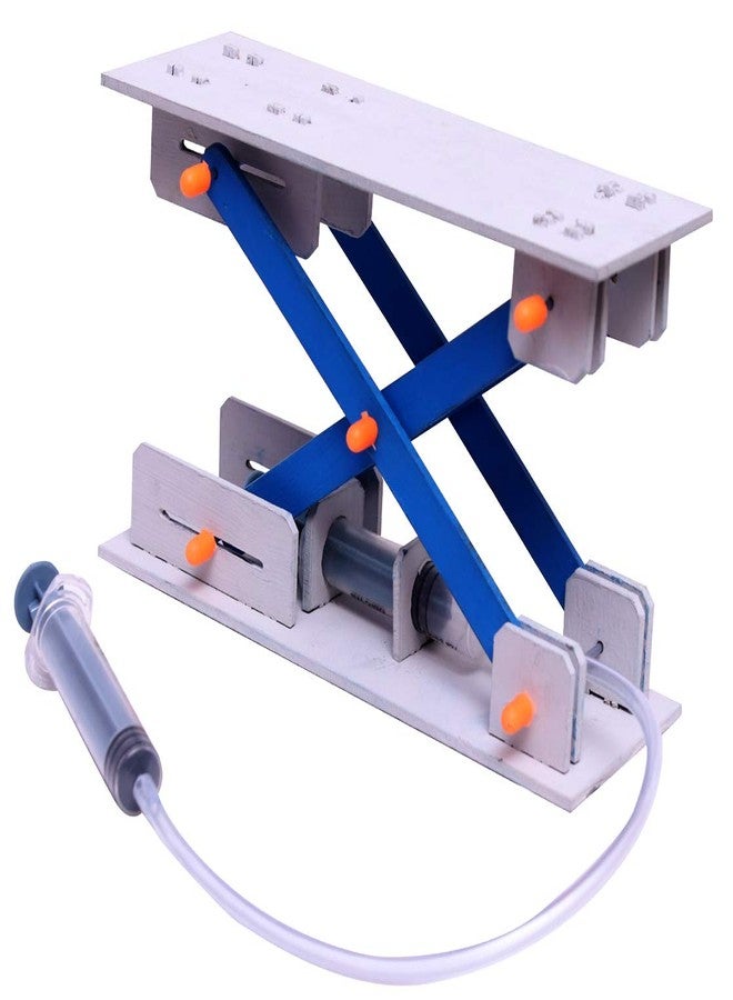 THE CURIOUS BRAIN® Hydraulic/Pneumatic Scissor Lift Working Model- DIY KIT for Girls & Boys- Science FAIR School Model- STEM Learning- Mechanics Working Educational Toy - LAB Model - Image 1